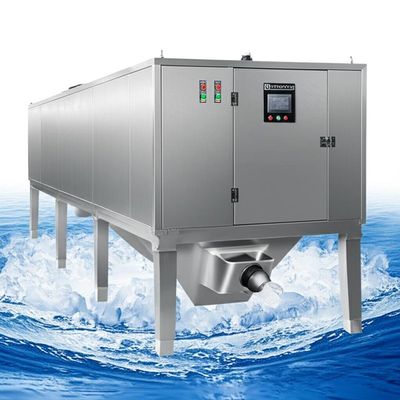 kupować 53.8kw Refrigerating Capacity Freshwater Flake Ice Machine with 1.5-2.5mm Ice Thickness and 500KG Storage Capacity online manufacture