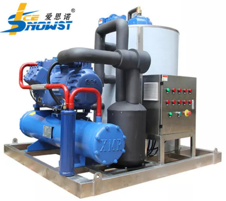 PLC Control Sea Water Flake Ice Machine Maker 8 Ton